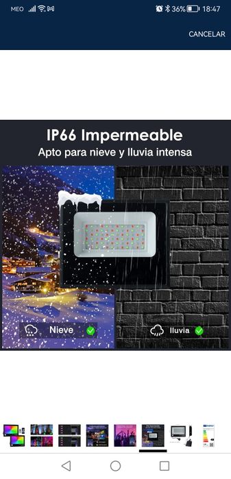 Foco rgb com comando