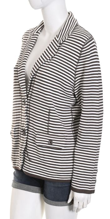 GERRY WEBER rozpinany sweter damski w brązowe paski blezer r. 42