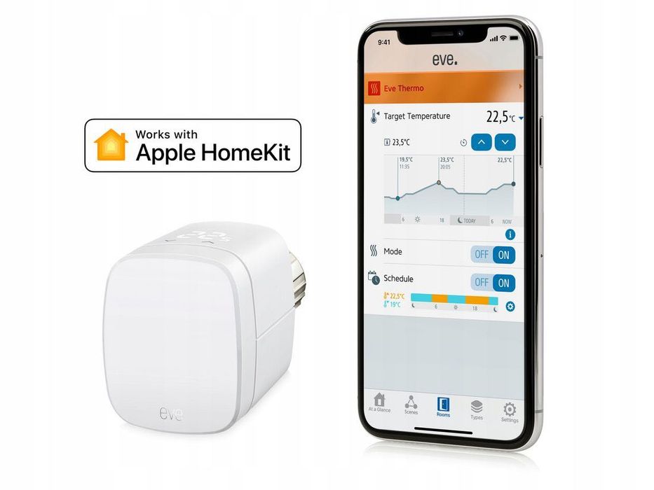 Eve Thermo Głowica termostatyczna 20EBH1701 smart home Apple Home