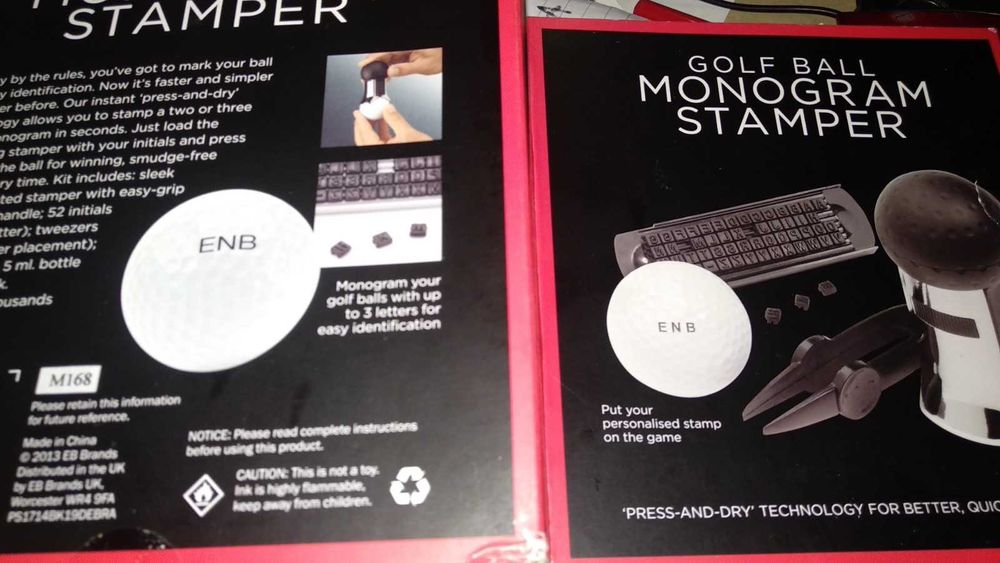 спорт для гольф набор golf ball monogram stamper