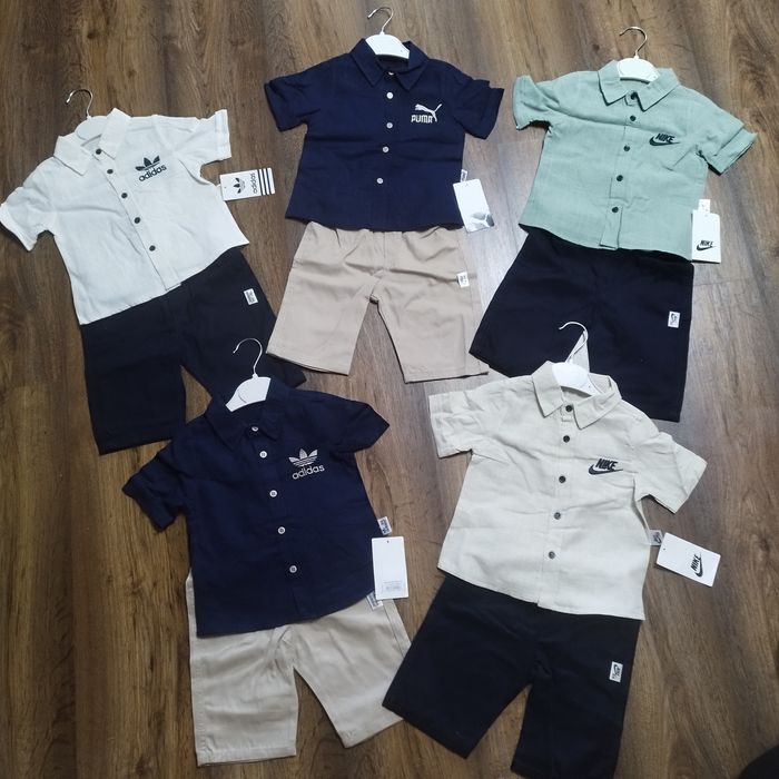 Paka dla eleganta koszula spodenki komplet 5 sportowych chłopiec 3 lat