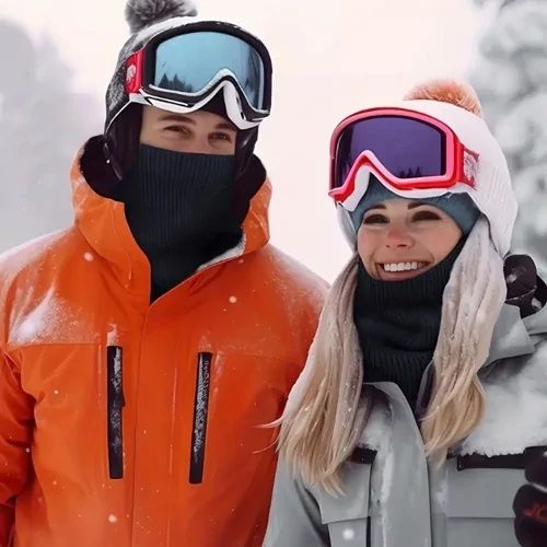 Теплий флісовий баф унісекс чорного кольору (NR0245_4)