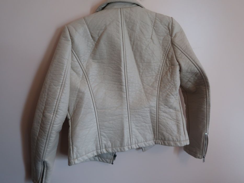 Casaco de Napa Branco Sujo