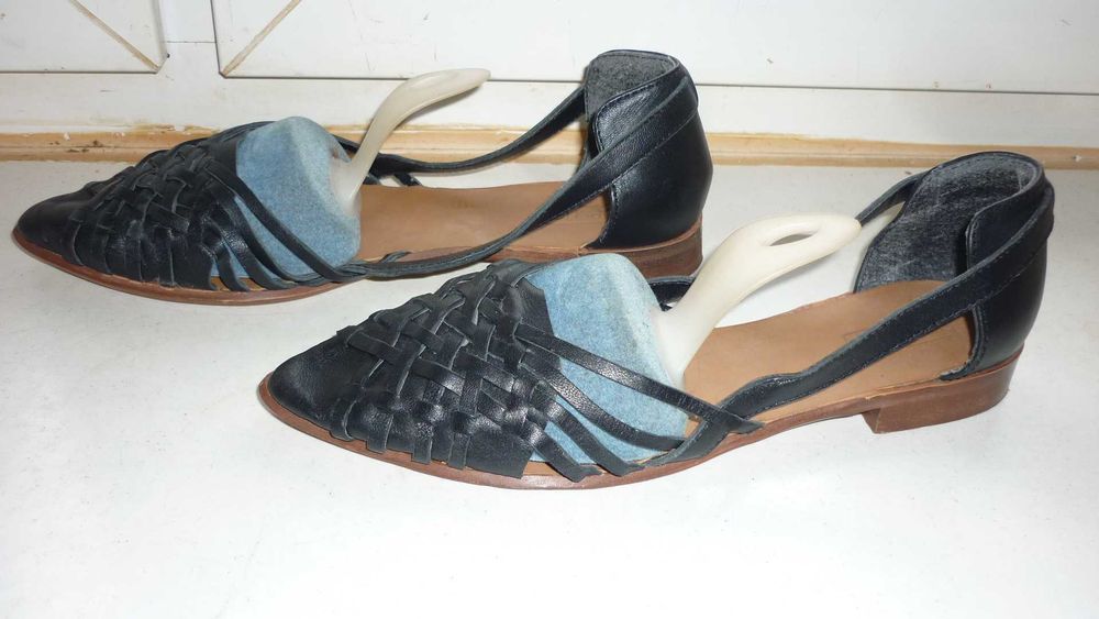 Topshop- skórzane letnie buty  r; 38