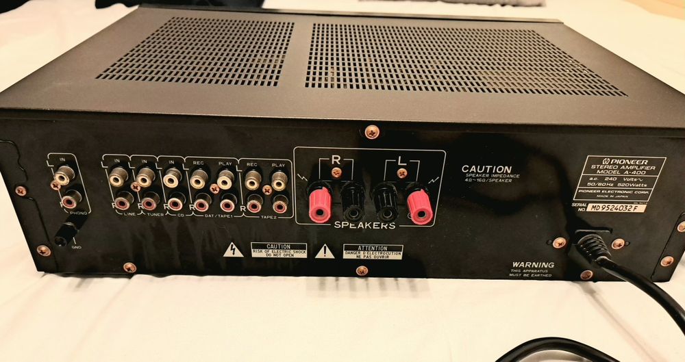 Amplificador Pioneer A-400 (Clássico Hi-Fi / Estado Impecável)
