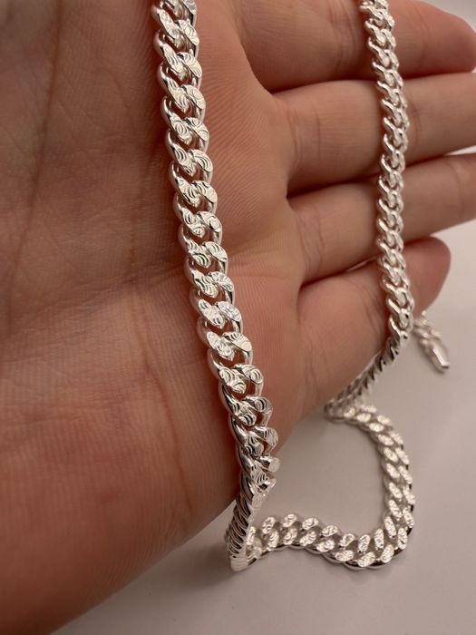 Srebrny łańcuszek łańcuch 925 50 cm pancerka srebro 925