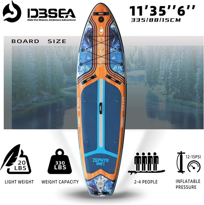 Надувна SUP дошка для плавання 335 см  DBSEA