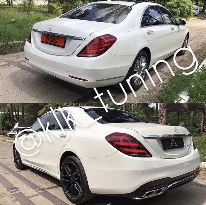 Рестайлинг S63 AMG для Mercedes S-Class W222 обвес фары фонари решетка