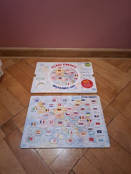 Nowa gra z puzzlami Flagi Europy.