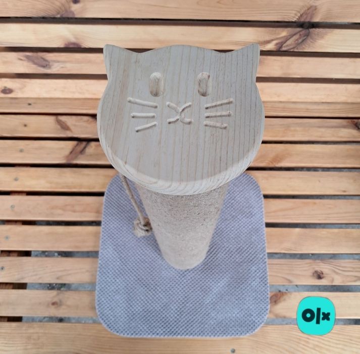 Когтеточка з дерева 45-100см Ø.7/11см Котик