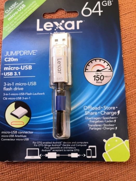 Pendrive Lexar 64GB Jumpdrive
