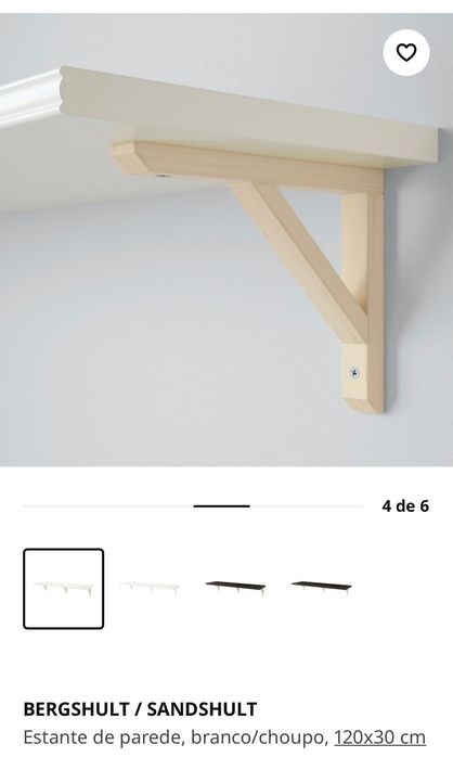 Prateleira IKEA Bergshult branca