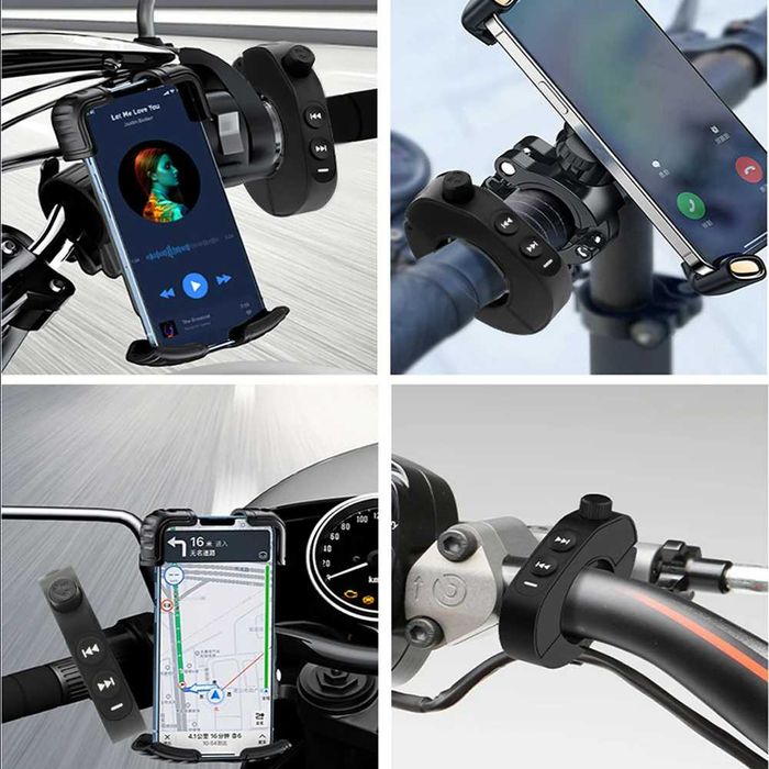 Comando Remoto Bluetooth V5.3 para Capacete de Motocicleta Controlo de Música Chamadas e Assistente de Voz novo
