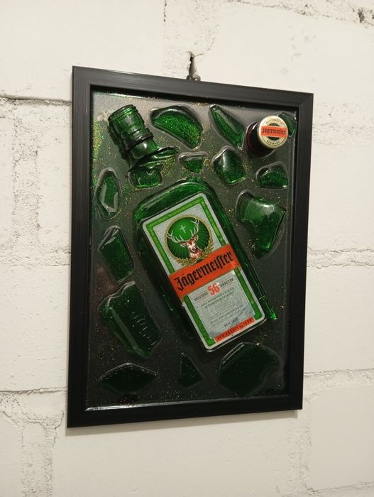 Obraz Jägermeister ozdoba prezent urodziny whisky żywica steampunk