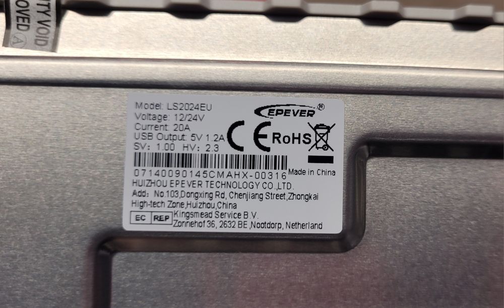 Regulator ładowania PWM EPEVER 20A