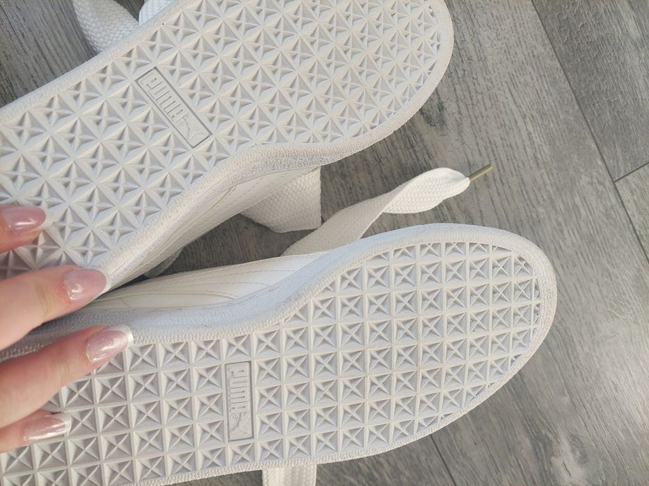 Śliczne białe buty puma basket 38