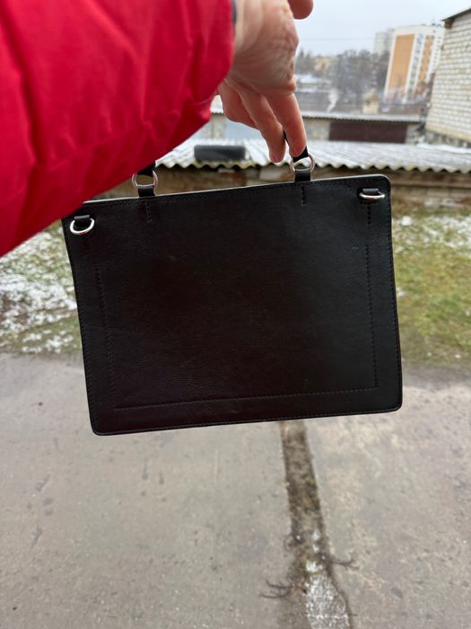 Сумка кожаная VIF черная, состояние новой