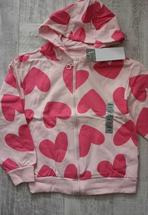 Nowa bluza r. 140 biała na suwak