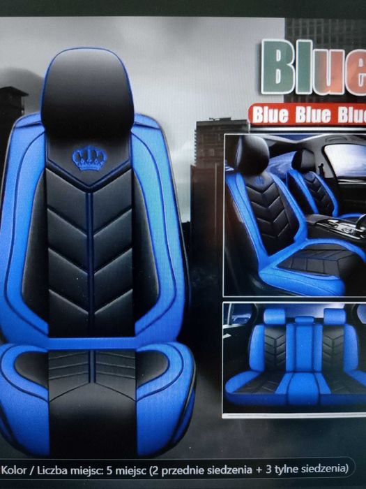 Piękne nowe pokrowce Premium ze skóry PU, 2 lub 5 miejsc, różne kolory