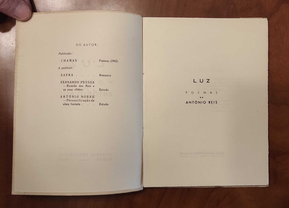 Luz. Poemas de António Reis
