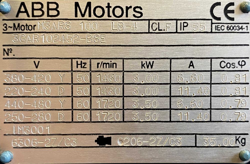 motoreduktor / przekładnia 3kW 71,5obr. HAMULEC