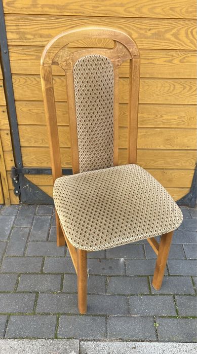 Dębowy Zestaw Stół z Krzesłami 6X Rozkladany