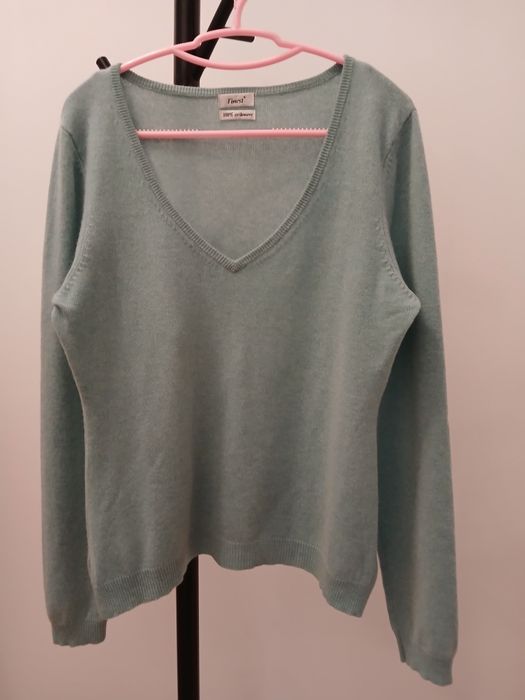 Джемпер кашеміровий бірюзовий.