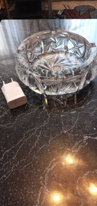 Хрустальная пепельница и салфетница. Польша.