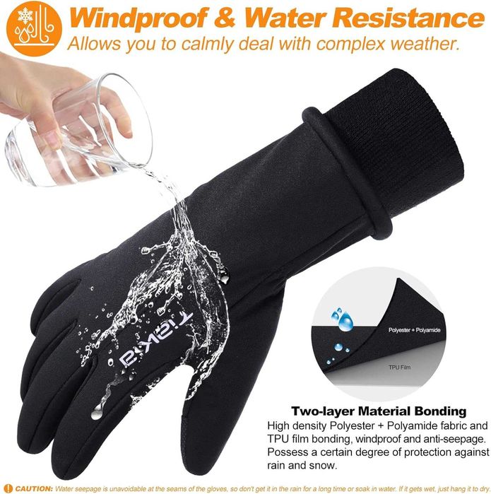 Nowe męskie ocieplane / wiatroszczelne / na rower rękawiczki Tiakia !