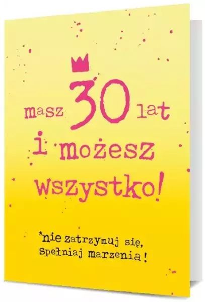 Karnet Urodziny 30 K. B6-1910. Pan Dragon. Nowy Produkt