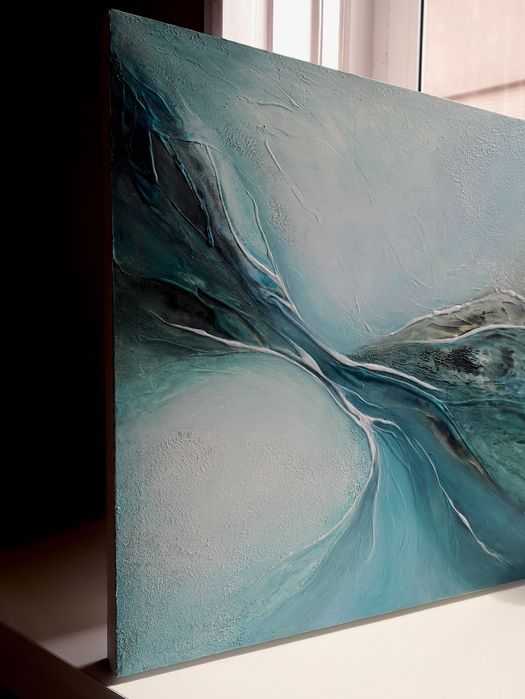 Quadro abstrato moderno decorativo 50x50 | Original abstract wall art