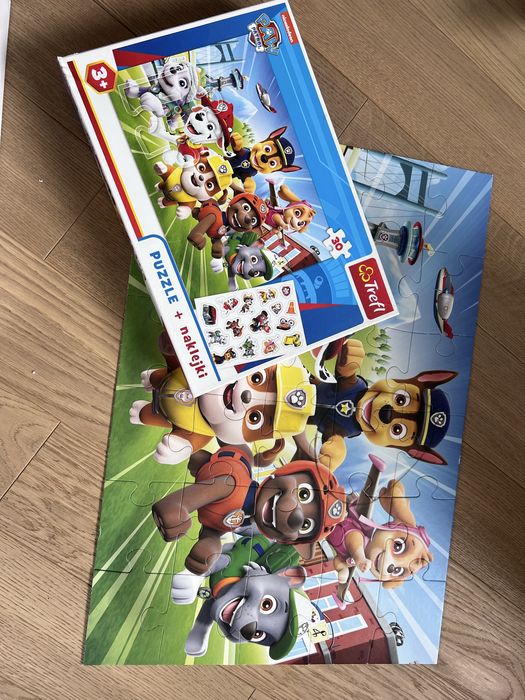 Komplet trzech puzzli dla 2-3 latka Psi Patrol Puppy Dog, Minnie Mouse