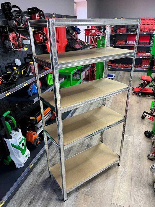Гаражний стелаж металевий M90060 з 5 полицями регульовані полиці 180см