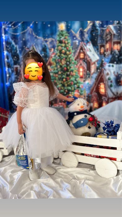 Біла сукня для дівчинки, 92 розмір, плаття сніжинка біле