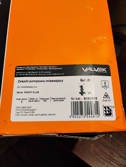 Grupa pompowa mieszająca PROFF PLUS VALVEX 6096,910 pompa Wilo NOWA