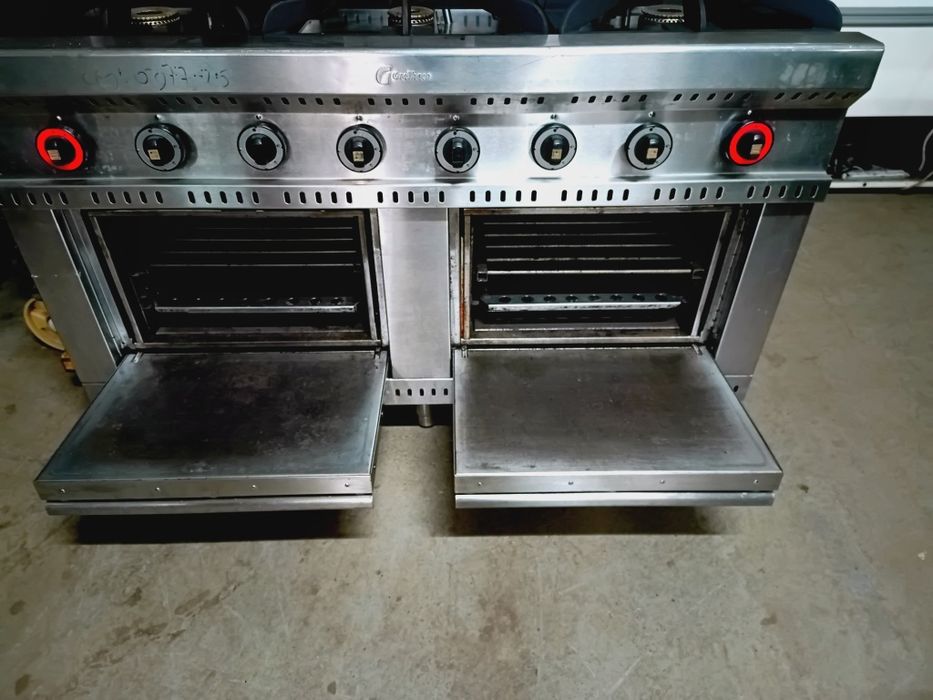 Fogão industrial a gás 6 queimadores e dois fornos