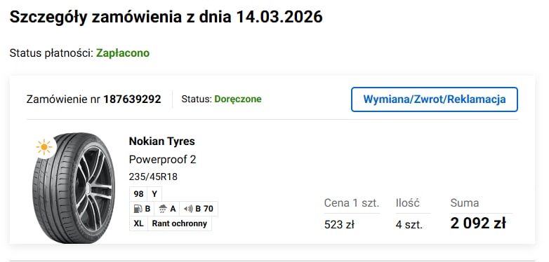 Opony Letnie Nokian Powerproof2 235/45/18