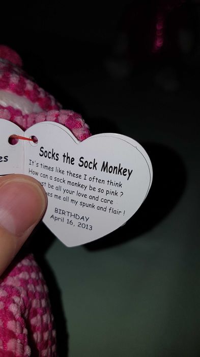 Ty beanie babies мягкая игрушка носочная обезьяна коллекционная 23 см