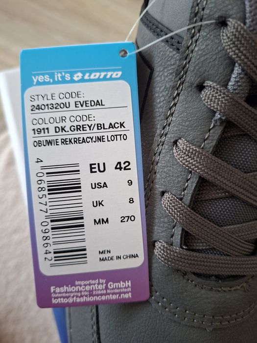 Szare buty Lotto r.42
