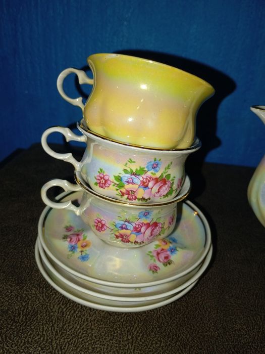 Кофейно чайный сервиз фарфор Коростень