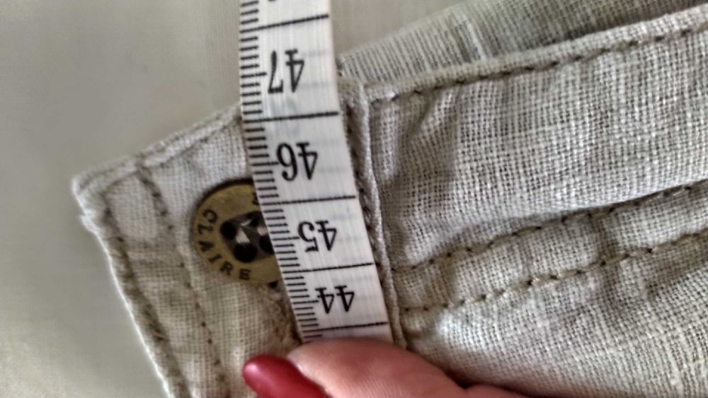 Spódnica Claire 44 100%len, 6 kieszeni z krytym zapięciem