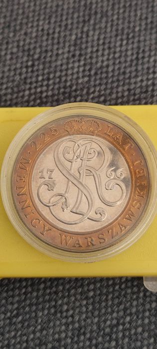 Moneta kolekcjonerska 20.000 zł - 225 lat Mennicy Warszawskiej 1991 r