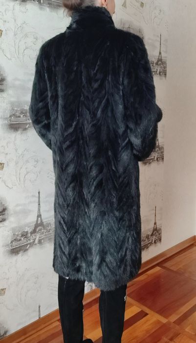 Шуба норкова  чорна