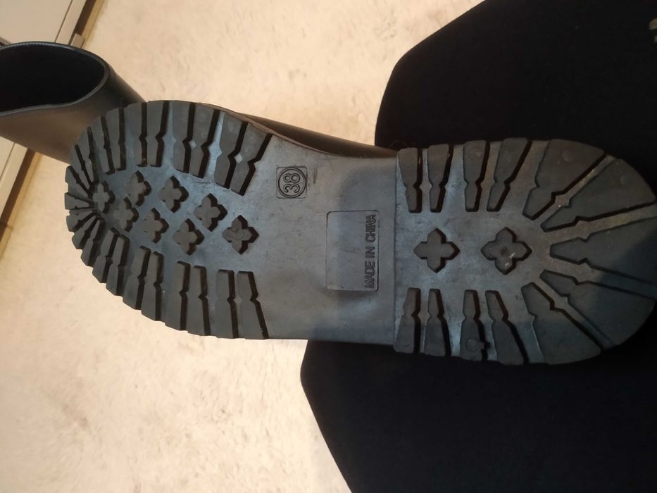 czarne kalosze Martens 38/37/23,5cm jak nowe