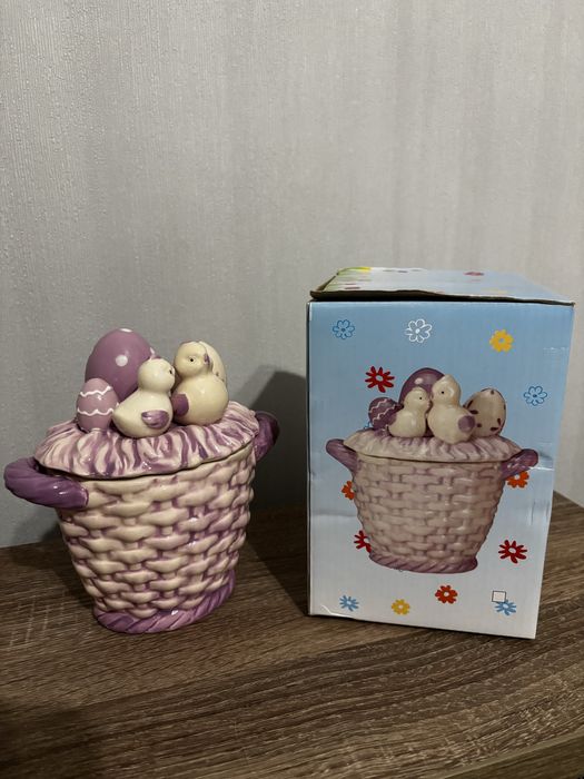 Кошик для яєць курчата декоративний з кераміки посуд