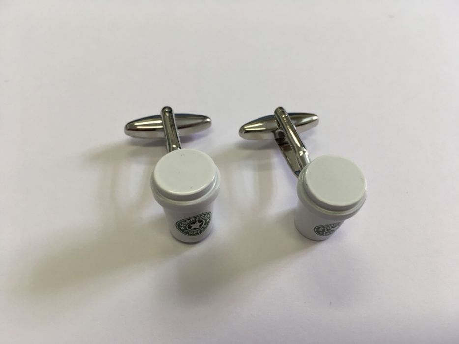 Botões de punho copo café | bicicleta