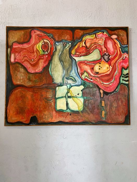 Duży Abstrakcyjny Obraz Yitzhak Pressburger