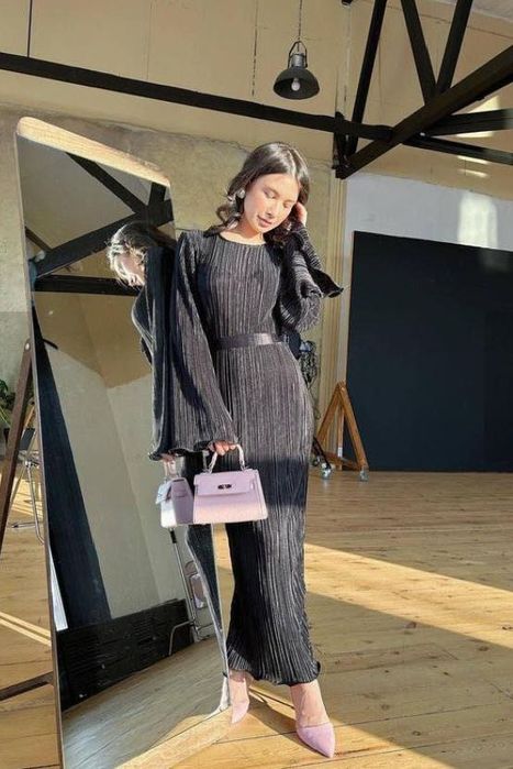 Жіноче плаття, женские платья, чорне довге плаття