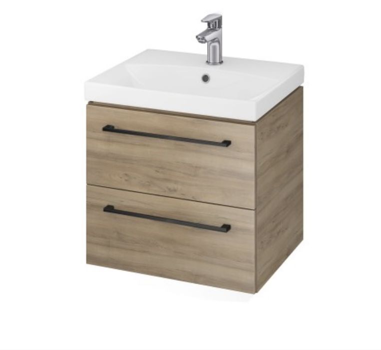 Szafka i Umywalka GALA Cersanit 50 cm kolor Orzech NOWA