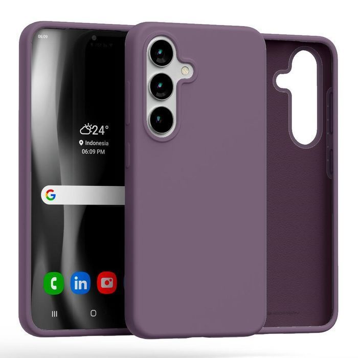 Etui do Galaxy S25+ Plus Mercury Silicone Case Obudowa fioletowe